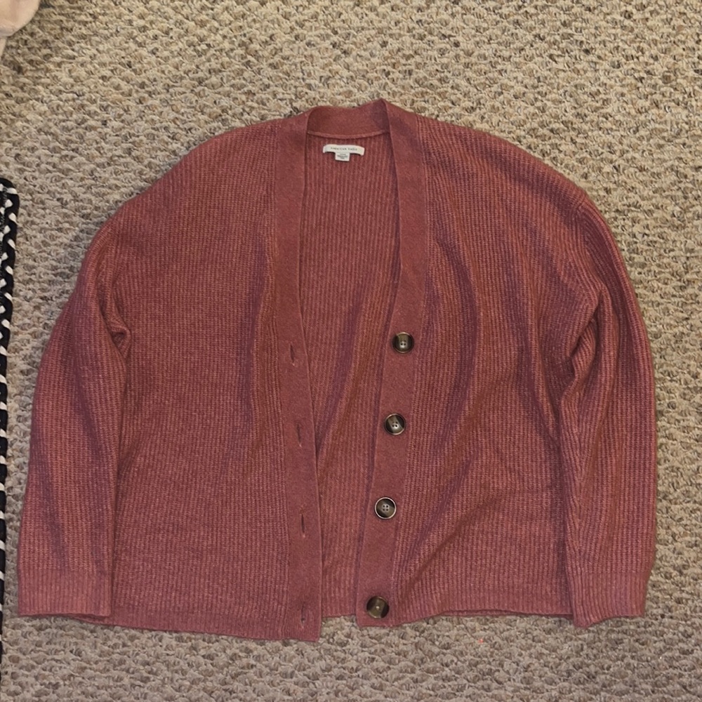 Pink American Eagle Cardigan size M